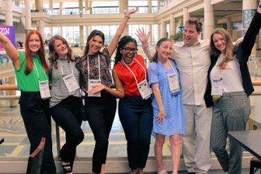 Photo of chapter executives posing together in a mall setting